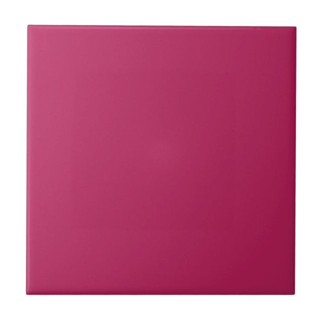 Berry Pink Personalised Trend Colour Background Tile (Front)