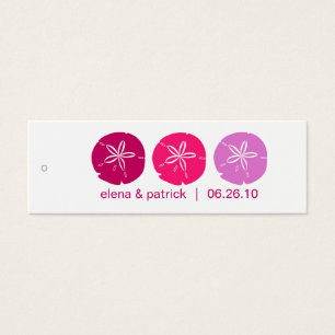 Berry Pink Sand Dollar Gift Tags