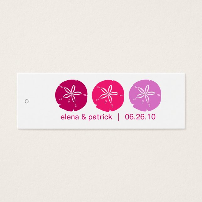 Berry Pink Sand Dollar Gift Tags (Front)
