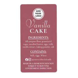Berry Pink Vanilla Cottage Law Ingredient Label