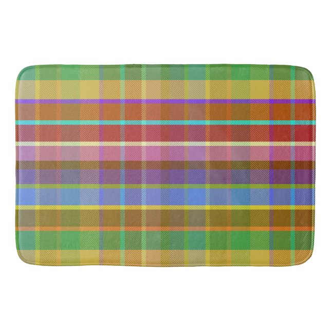 Berry Plaid BDB Bath Mat (Front)
