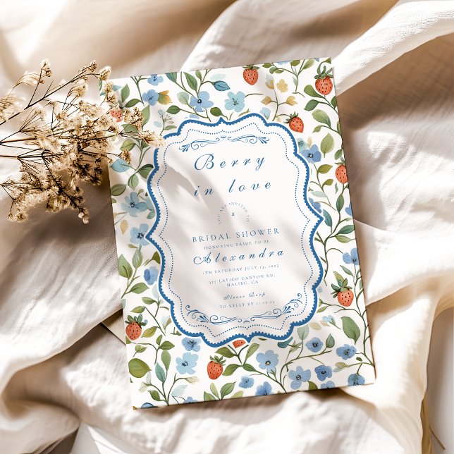 Berry Pretty Blush Bridal Shower Invitation (Creator Uploaded)