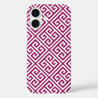 Berry Purple Greek Key Pattern