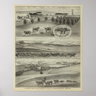 Berry Ranch, Chase and Morris Counties, Kansas Poster