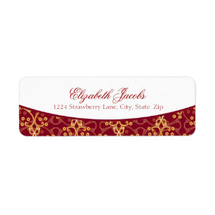 Berry Red Cluster Return Address Labels