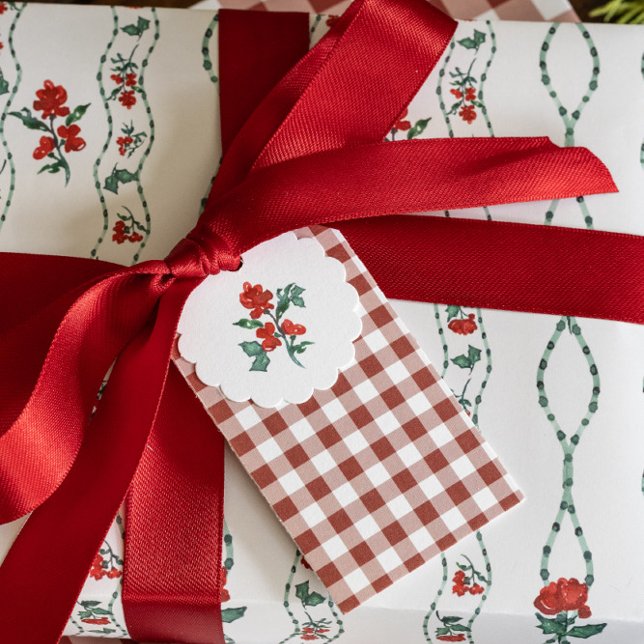 Berry Red Gingham Gift Tags (Creator Uploaded)