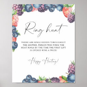 Berry - Ring hunt bridal shower game Poster
