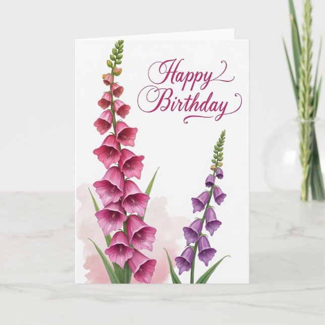 Berry Script Birthday Card (Front)
