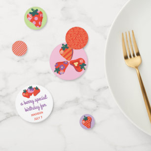 Berry Special Strawberry Birthday Table Confetti
