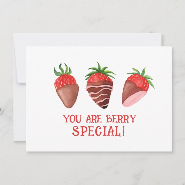 Berry Special Valentine Card, Strawberry Thank You Card (Front)