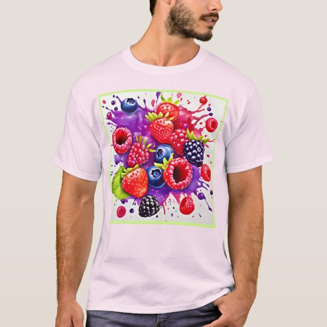 Berry Splash Mix Art T-Shirt (Front)