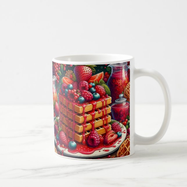 Berry Stacked Waffle Coffee Mug (Right)