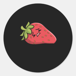 Berry Stressed! Funny Mental Health Starwberry Sti Classic Round Sticker