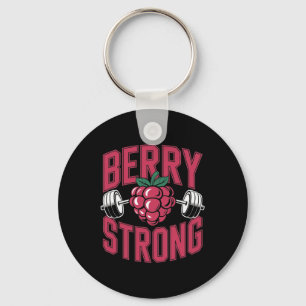 Berry Strong - Fitness Weightlifting Bodybuilding Key Ring