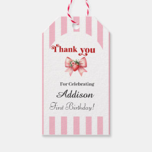 Berry-Sweet 1st Birthday Thank You Gift Tag