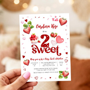 Berry Sweet 2nd Birthday Invitation