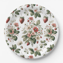 Berry Sweet All Over Strawberry and Floral Pattern