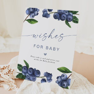 Berry Sweet Baby Blueberry Wishes for Baby Pedestal Sign