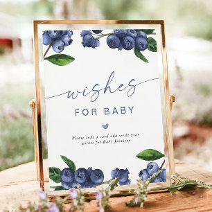 Berry Sweet Baby Blueberry Wishes for Baby Sign