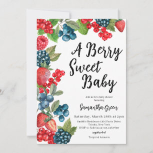 Berry Sweet Baby on the Way Baby Shower Invitation