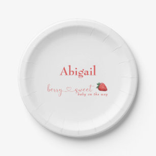 Berry Sweet Baby on the Way Baby Shower Paper Plate