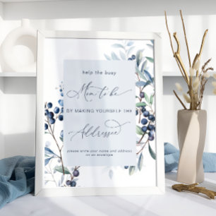 Berry Sweet  Baby Shower Address an Envelope Poster
