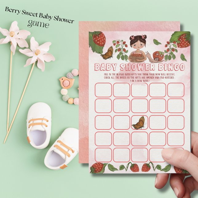 Berry Sweet Baby Shower Bingo Game Invitation (Berry Sweet Baby Shower Bingo Game Invitation)