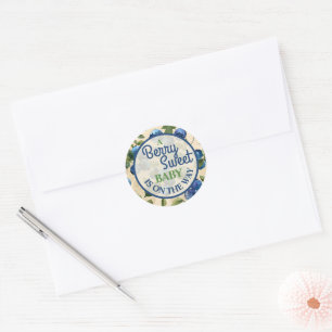 Berry Sweet Baby Shower Classic Round Sticker
