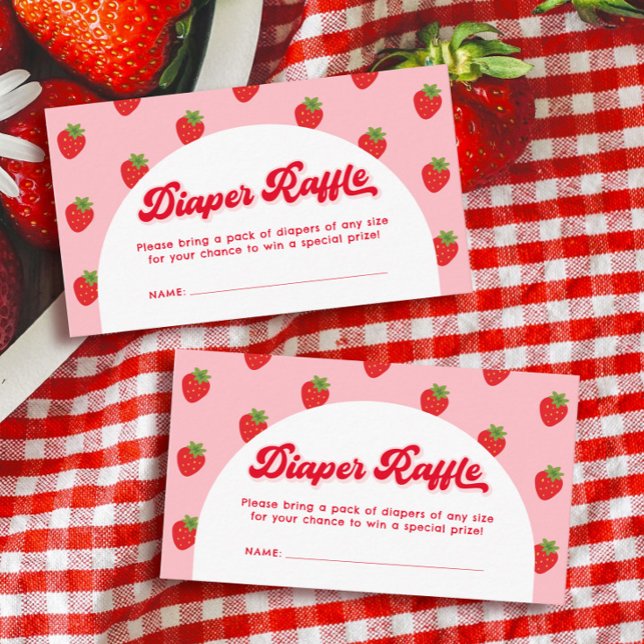 Berry Sweet Baby Shower Diaper Raffle Enclosure Card (Creator Uploaded)