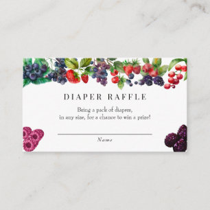 Berry Sweet Baby Shower Diaper Raffle Enclosure Card