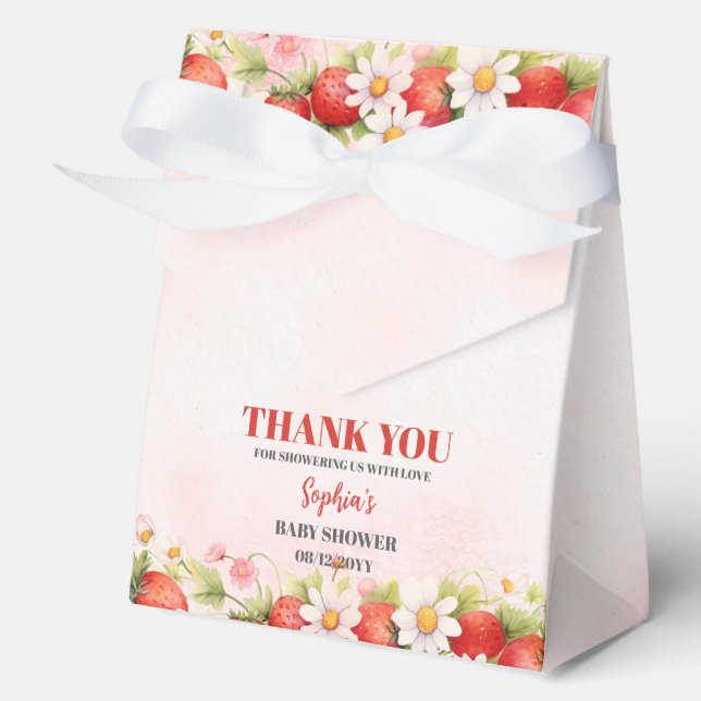 Berry Sweet Baby Shower Favor Box (Front)