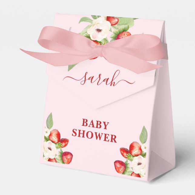 Berry Sweet Baby Shower Favour Box (Front Side)