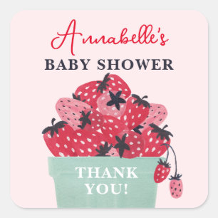 Berry Sweet Baby Shower Favour Stickers