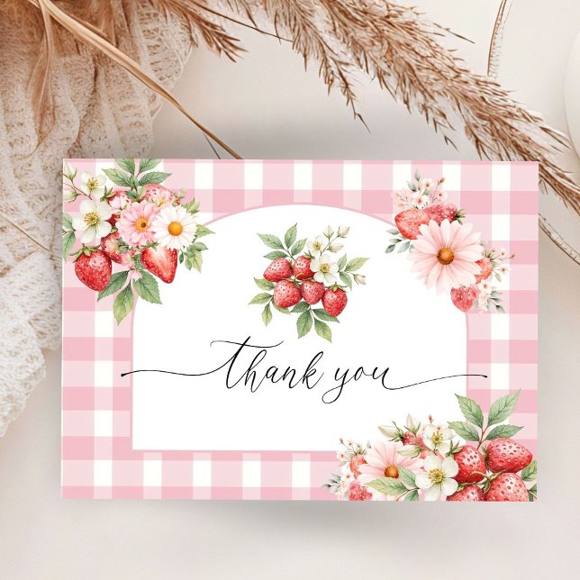 Berry Sweet Baby Shower Flat Thank You Enclosure Card (Creator Uploaded)