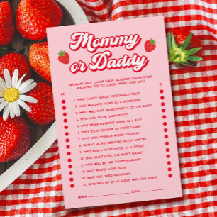 Berry Sweet Baby Shower Game Guess Who Mummy Daddy