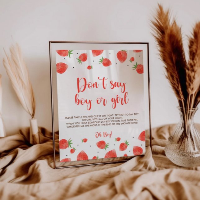 Berry Sweet Baby Shower Game Sign (Creator Uploaded)