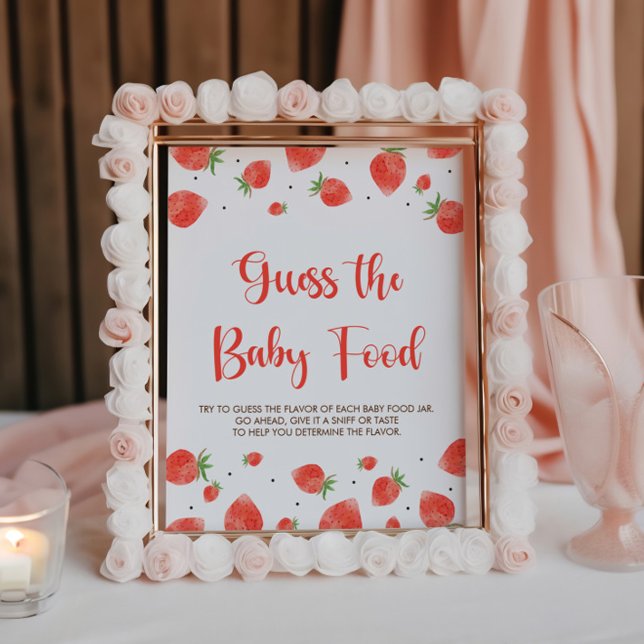 Berry Sweet Baby Shower Guess The Baby Food Sign (Creator Uploaded)
