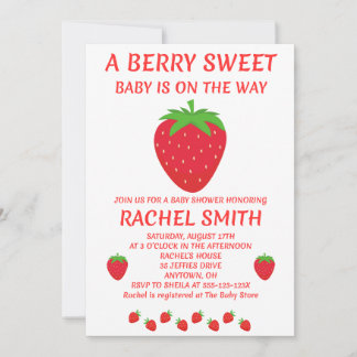 Berry Sweet Baby Shower Invitation