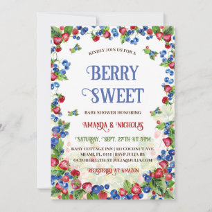 Berry Sweet Baby Shower  Invitation