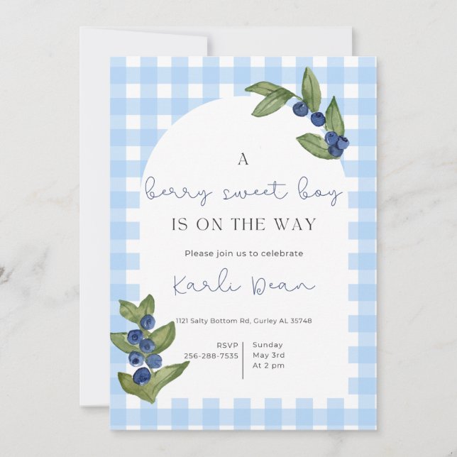 Berry Sweet Baby Shower Invitation (Front)