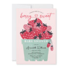 Berry Sweet Baby Shower Invitation Strawberry