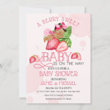 Berry Sweet Baby Shower Invitation! Sweet Baby! 