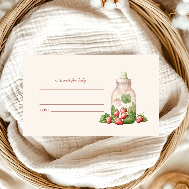 Berry Sweet Baby Shower Note for Baby Enclosure Card (Creator Uploaded)