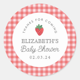 Berry Sweet Baby Shower Picnic  Classic Round Sticker