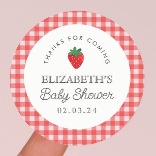 Berry Sweet Baby Shower Picnic  Classic Round Sticker