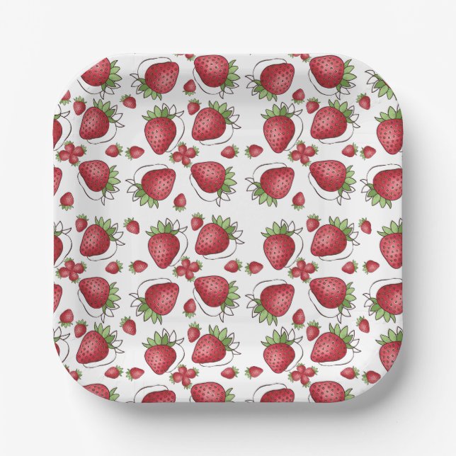 Berry Sweet Baby Shower Plate (Front)