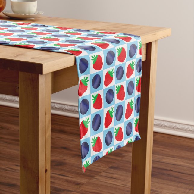Berry Sweet Baby Shower Short Table Runner (In Situ)