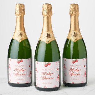 Berry Sweet Baby Shower Sparkling Wine Label Set