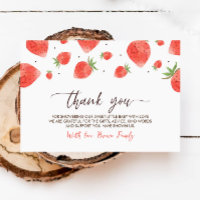 Berry Sweet Baby Shower Thank You Card