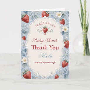 Berry Sweet Baby Shower Thank You Card